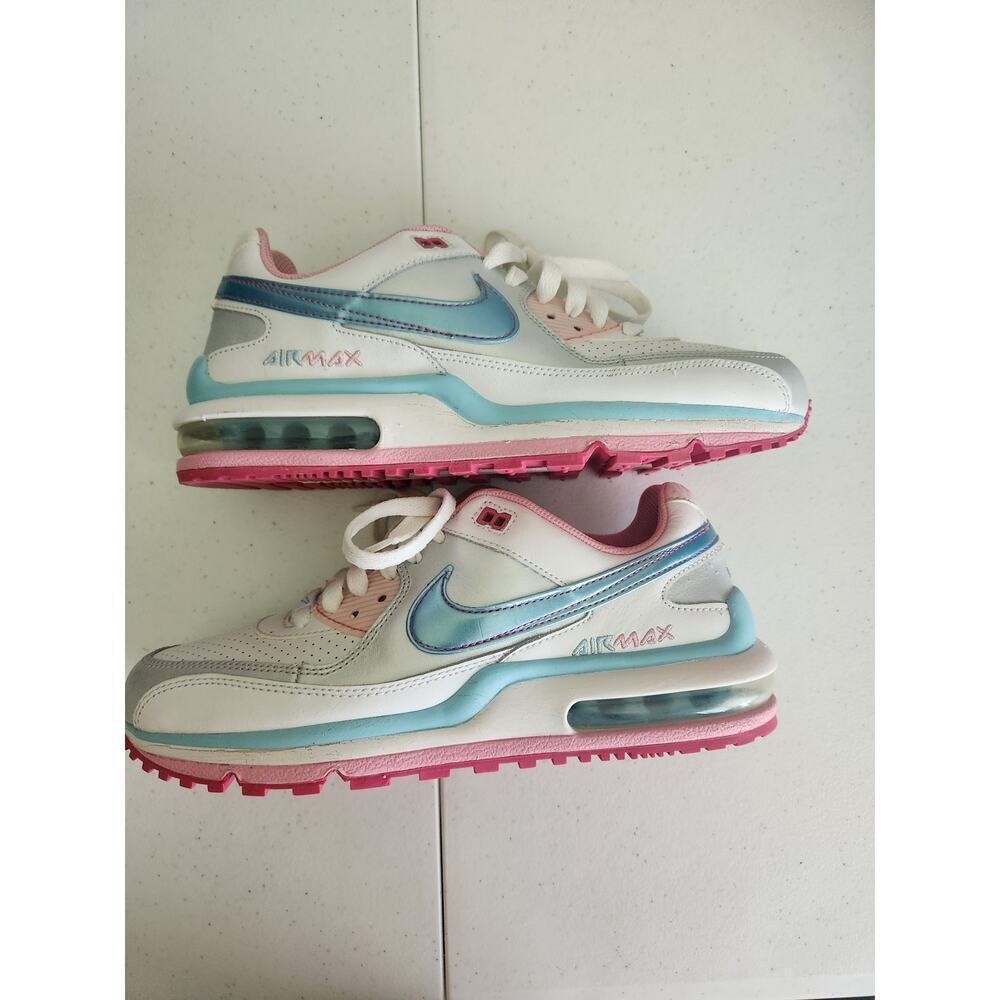 Nike Air max Girls 6Y/ Womens 7-7.5 pink/blue/silver athletic pics for condition - Picture 2 of 11